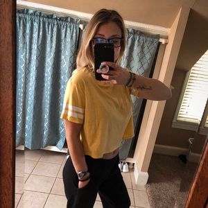 yellow crop top